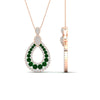 Load image into Gallery viewer, pear-drop-emerald-cluster-pendant-in-rose-gold-fdpd11558gemgrangle2-nl-rg.jpg?v=1771312407
