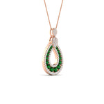 Load image into Gallery viewer, pear-drop-emerald-cluster-pendant-in-rose-gold-fdpd11558gemgrangle3-nl-rg.jpg?v=1771312406