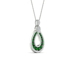 Load image into Gallery viewer, pear-drop-emerald-cluster-pendant-in-white-gold-fdpd11558gemgrangle3-nl-wg.jpg?v=1771312406