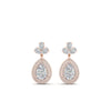 Load image into Gallery viewer, pear-drop-leaf-diamond-double-halo-earrings-in-rose-gold-FDEAR11368-NL-RG