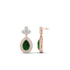 Load image into Gallery viewer, pear-drop-leaf-diamond-double-halo-earrings-with-emerald-in-rose-gold-FDEAR11368GEMGR-NL-RG