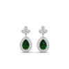 Load image into Gallery viewer, pear-drop-leaf-diamond-double-halo-earrings-with-emerald-in-white-gold-FDEAR11368GEMGR-NL-WG