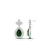 Load image into Gallery viewer, pear-drop-leaf-diamond-double-halo-earrings-with-emerald-in-white-gold-FDEAR11368GEMGR-NL-WG