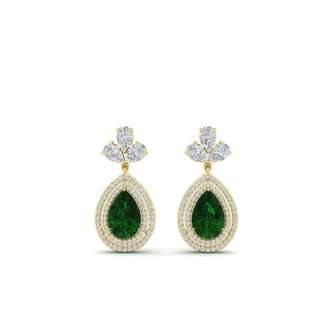 pear-drop-leaf-diamond-double-halo-earrings-with-emerald-in-yellow-gold-FDEAR11368GEMGR-NL-YG