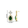 Load image into Gallery viewer, pear-drop-leaf-diamond-double-halo-earrings-with-emerald-in-yellow-gold-FDEAR11368GEMGR-NL-YG