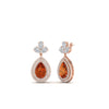 Load image into Gallery viewer, pear-drop-leaf-diamond-double-halo-earrings-with-orange-sapphire-in-rose-gold-FDEAR11368GSAOR-NL-RG