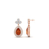 Load image into Gallery viewer, pear-drop-leaf-diamond-double-halo-earrings-with-orange-sapphire-in-rose-gold-FDEAR11368GSAOR-NL-RG