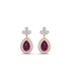 Load image into Gallery viewer, pear-drop-leaf-diamond-double-halo-earrings-with-pink-sapphire-in-rose-gold-FDEAR11368GSADRPI-NL-RG