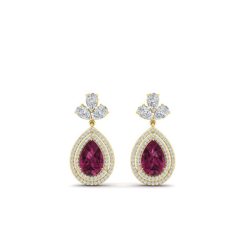 pear-drop-leaf-diamond-double-halo-earrings-with-pink-sapphire-in-yellow-gold-FDEAR11368GSADRPI-NL-YG