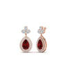 Load image into Gallery viewer, pear-drop-leaf-diamond-double-halo-earrings-with-ruby-in-rose-gold-FDEAR11368GRUDR-NL-RG