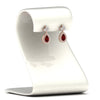 Load image into Gallery viewer, pear-drop-leaf-diamond-double-halo-earrings-with-ruby-in-rose-gold-FDEAR11368GRUDR-NL-RG