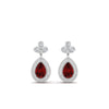 Load image into Gallery viewer, pear-drop-leaf-diamond-double-halo-earrings-with-ruby-in-white-gold-FDEAR11368GRUDR-NL-WG