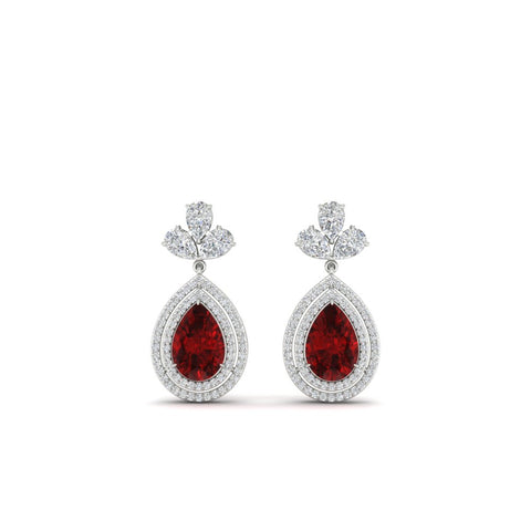 pear-drop-leaf-diamond-double-halo-earrings-with-ruby-in-white-gold-FDEAR11368GRUDR-NL-WG