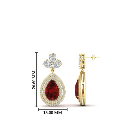 pear-drop-leaf-diamond-double-halo-earrings-with-ruby-in-yellow-gold-FDEAR11368GRUDR-NL-YG
