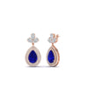 Load image into Gallery viewer, pear-drop-leaf-diamond-double-halo-earrings-with-sapphire-in-rose-gold-FDEAR11368GSABL-NL-RG