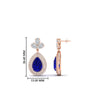 Load image into Gallery viewer, pear-drop-leaf-diamond-double-halo-earrings-with-sapphire-in-rose-gold-FDEAR11368GSABL-NL-RG