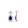 Load image into Gallery viewer, pear-drop-leaf-diamond-double-halo-earrings-with-sapphire-in-rose-gold-FDEAR11368GSABL-NL-RG