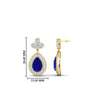 Load image into Gallery viewer, pear-drop-leaf-diamond-double-halo-earrings-with-sapphire-in-yellow-gold-FDEAR11368GSABL-NL-YG