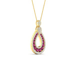 Load image into Gallery viewer, pear-drop-pink-sapphire-cluster-pendant-in-yellow-gold-fdpd11558gsadrpiangle3-nl-yg.jpg?v=1771312406