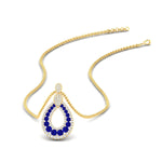 Load image into Gallery viewer, pear-drop-sapphire-cluster-pendant-in-yellow-gold-fdpd11558gsabl-nl-yg.jpg?v=1771312406