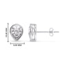 Load image into Gallery viewer, Half Carat Diamond Pear Drop Stud Bezel Earring