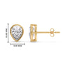 Load image into Gallery viewer, Half Carat Diamond Pear Drop Stud Bezel Earring