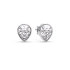 Load image into Gallery viewer, Half Carat Diamond Pear Drop Stud Bezel Earring