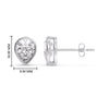 Load image into Gallery viewer, Half Carat Diamond Pear Drop Stud Bezel Earring