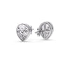 Load image into Gallery viewer, Half Carat Diamond Pear Drop Stud Bezel Earring