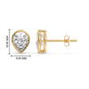Load image into Gallery viewer, Half Carat Diamond Pear Drop Stud Bezel Earring