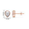 Load image into Gallery viewer, Half Carat Diamond Pear Drop Stud Bezel Earring