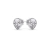 Load image into Gallery viewer, Half Carat Diamond Pear Drop Stud Bezel Earring