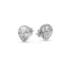 Load image into Gallery viewer, Half Carat Diamond Pear Drop Stud Bezel Earring