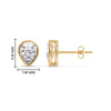 Load image into Gallery viewer, Half Carat Diamond Pear Drop Stud Bezel Earring