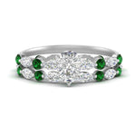 Load image into Gallery viewer, pear-emerald-floating-marquise-accent-ring-with-eternity-wedding-band-in-white-gold-FDEWB9398PEGEMGR-NL-WG.jpg?v=1758802248
