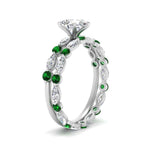 Load image into Gallery viewer, pear-emerald-floating-marquise-accent-ring-with-eternity-wedding-band-in-white-gold-FDEWB9398PEGEMGRANGEL2-NL-WG.jpg?v=1758802107

