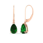 Load image into Gallery viewer, pear-emerald-lever-back-4-carat-earrings-in-rose-gold-FDEAR11236PEGEMGR-4.00CT-NL-RG.jpg
