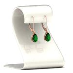 Load image into Gallery viewer, pear-emerald-lever-back-4-carat-earrings-in-rose-gold-FDEAR11236PEGEMGR-4.00CT-NL-RG.jpg
