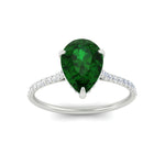 Load image into Gallery viewer, pear-green-emerald-and-round-diamond-under-halo-promise-ring-in-white-gold-FD9788PERGEMGR-NL-WG.jpg
