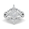 Load image into Gallery viewer, Twisted Pear Halo Wedding Ring Set