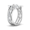 Load image into Gallery viewer, Twisted Pear Halo Wedding Ring Set