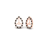 Load image into Gallery viewer, pear-halo-earring-black-diamond-for-2-carat-jackets-in-rose-gold-fdearpe9677gblackangle1-2.00ct-nl-rg
