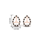 Load image into Gallery viewer, pear-halo-earring-black-diamond-for-2-carat-jackets-in-rose-gold-fdearpe9677gblackangle2-2.00ct-nl-rg-hw
