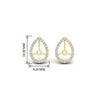 Load image into Gallery viewer, pear-halo-earring-diamond-for-2-carat-jackets-in-yellow-gold-fdearpe9677angle2-2.00ct-nl-yg-hw
