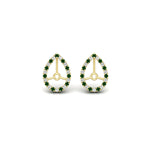 Load image into Gallery viewer, pear-halo-earring-emerald-for-2-carat-jackets-in-yellow-gold-fdearpe9677gemgrangle2-2.00ct-nl-yg
