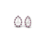 Load image into Gallery viewer, pear-halo-earring-ruby-for-2-carat-jackets-in-white-gold-fdearpe9677grudrangle1-2.00ct-nl-wg
