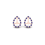 Load image into Gallery viewer, pear-halo-earring-sapphire-for-2-carat-jackets-in-rose-gold-fdearpe9677gsablangle2-2.00ct-nl-rg
