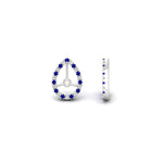 Load image into Gallery viewer, pear-halo-earring-sapphire-for-2-carat-jackets-in-white-gold-fdearpe9677gsablangle4-2.00ct-nl-wg

