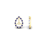 Load image into Gallery viewer, pear-halo-earring-sapphire-for-2-carat-jackets-in-yellow-gold-fdearpe9677gsablangle4-2.00ct-nl-yg

