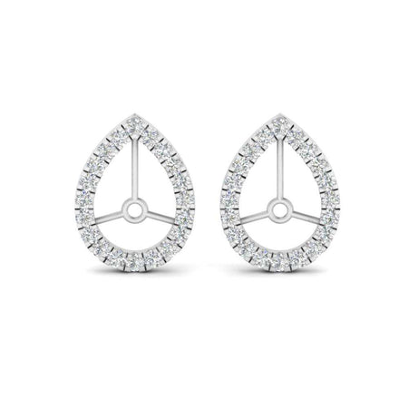 Pear Halo Round Earring Jackets